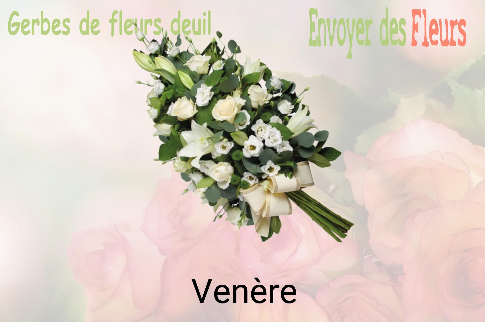 Gerbe de fleurs de deuil livrée à Venère